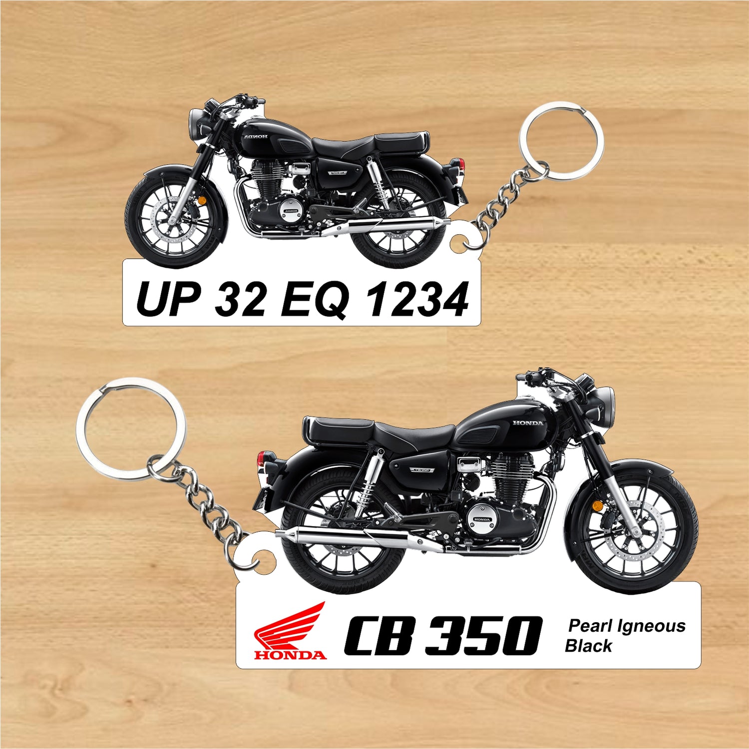 CB 350 - Personalized Honda Two-Sided Sublimation Keychain