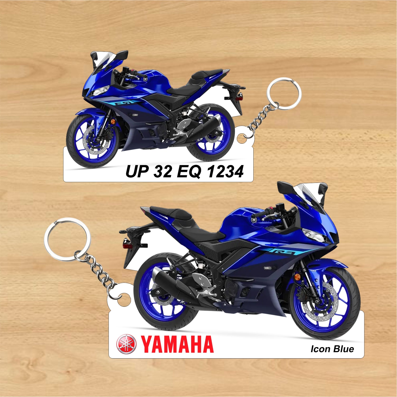 R3 - Personalized Yamaha Two-Sided Sublimation Keychain