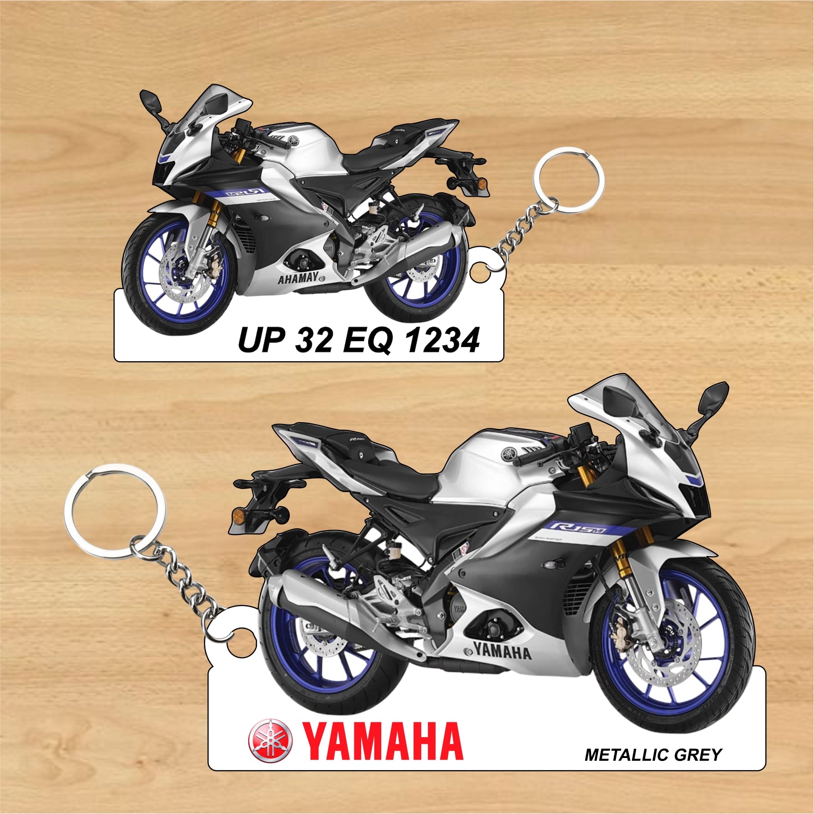 R15M - Personalized Yamaha Two-Sided Sublimation Keychain