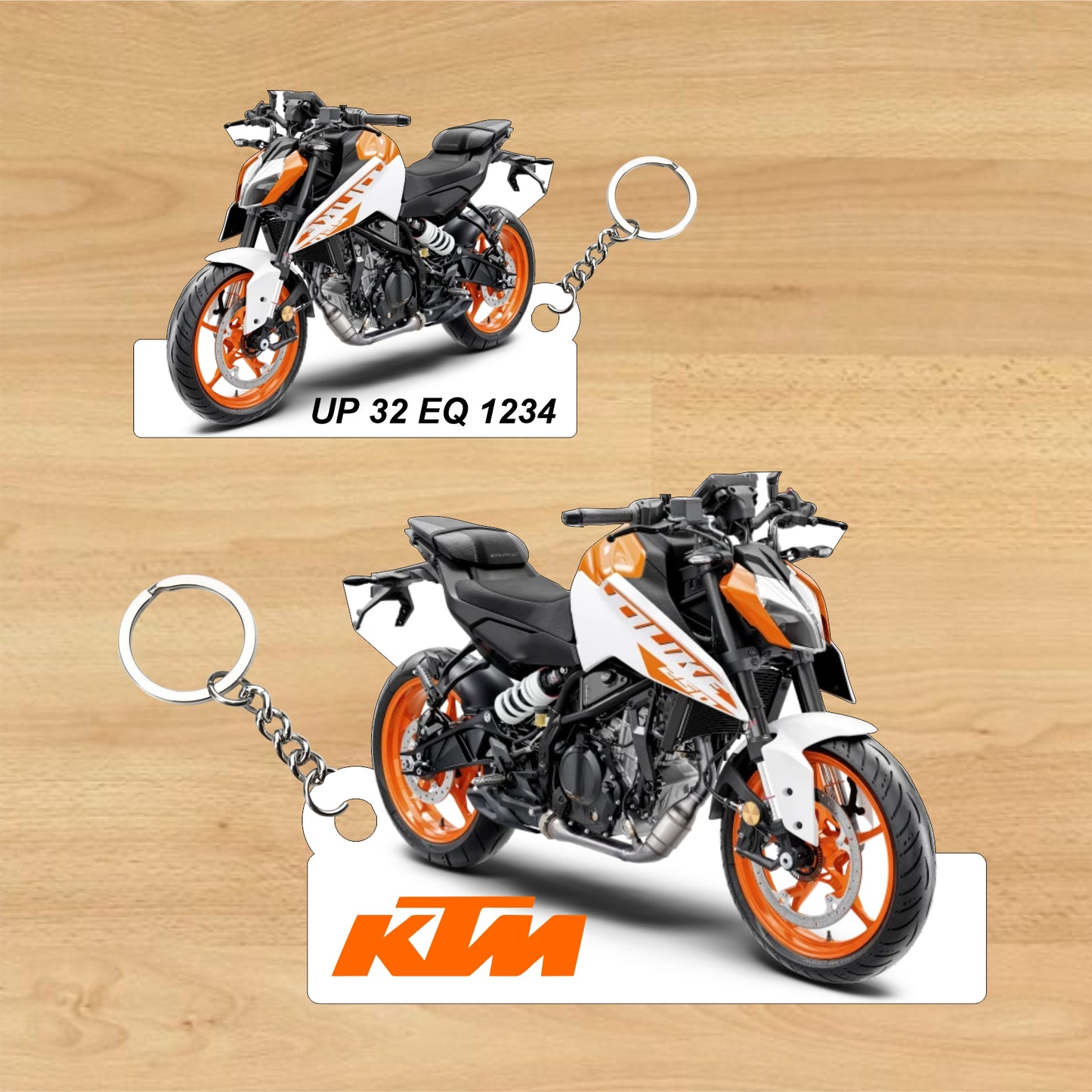 KTM 250 DUKE - Personalized KTM Two-Sided Sublimation Keychain