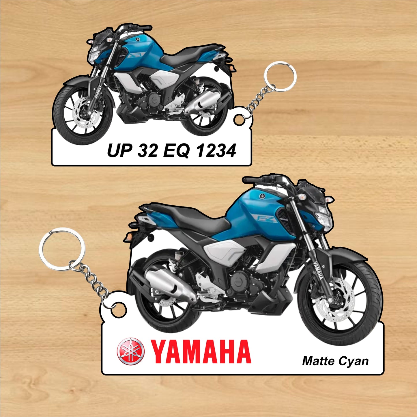 FZ-Fi Version 3.0 - Personalized Yamaha Two-Sided Sublimation Keychain