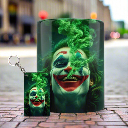 Joker Madness Chaos Unleashed Printed Ceramic Mug + Keychain Combo