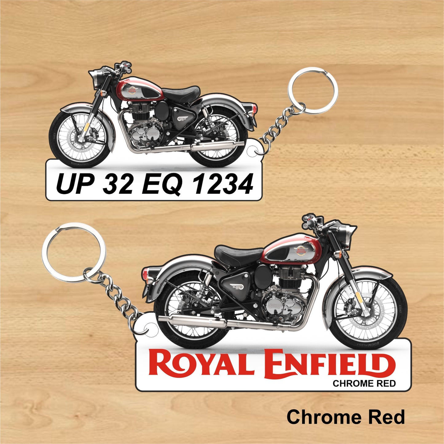 Classic 350 - Personalized Royal Enfield Two-Sided Sublimation Keychain