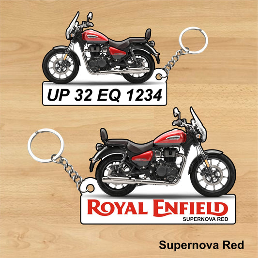 Meteor 350 - Personalized Royal Enfield Two-Sided Sublimation Keychain