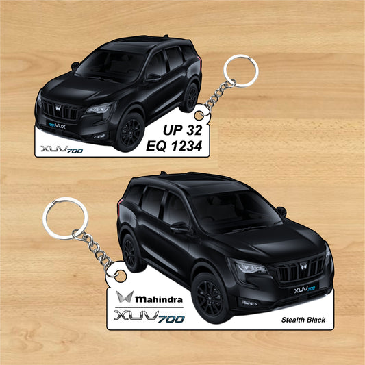 XUV700 - Personalized Mahindra Car Keychain - Wood, Acrylic, Metal Printed