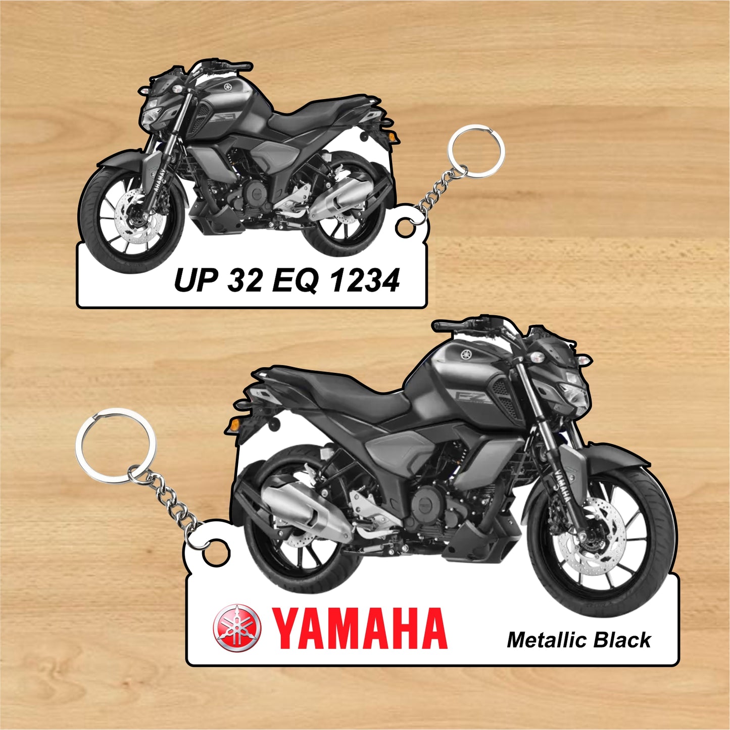 FZ-Fi Version 3.0 - Personalized Yamaha Two-Sided Sublimation Keychain