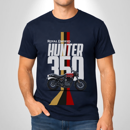 Hunter 350 - Rebel Red | Cotton Bio Wash - Graphic Printed T-shirt