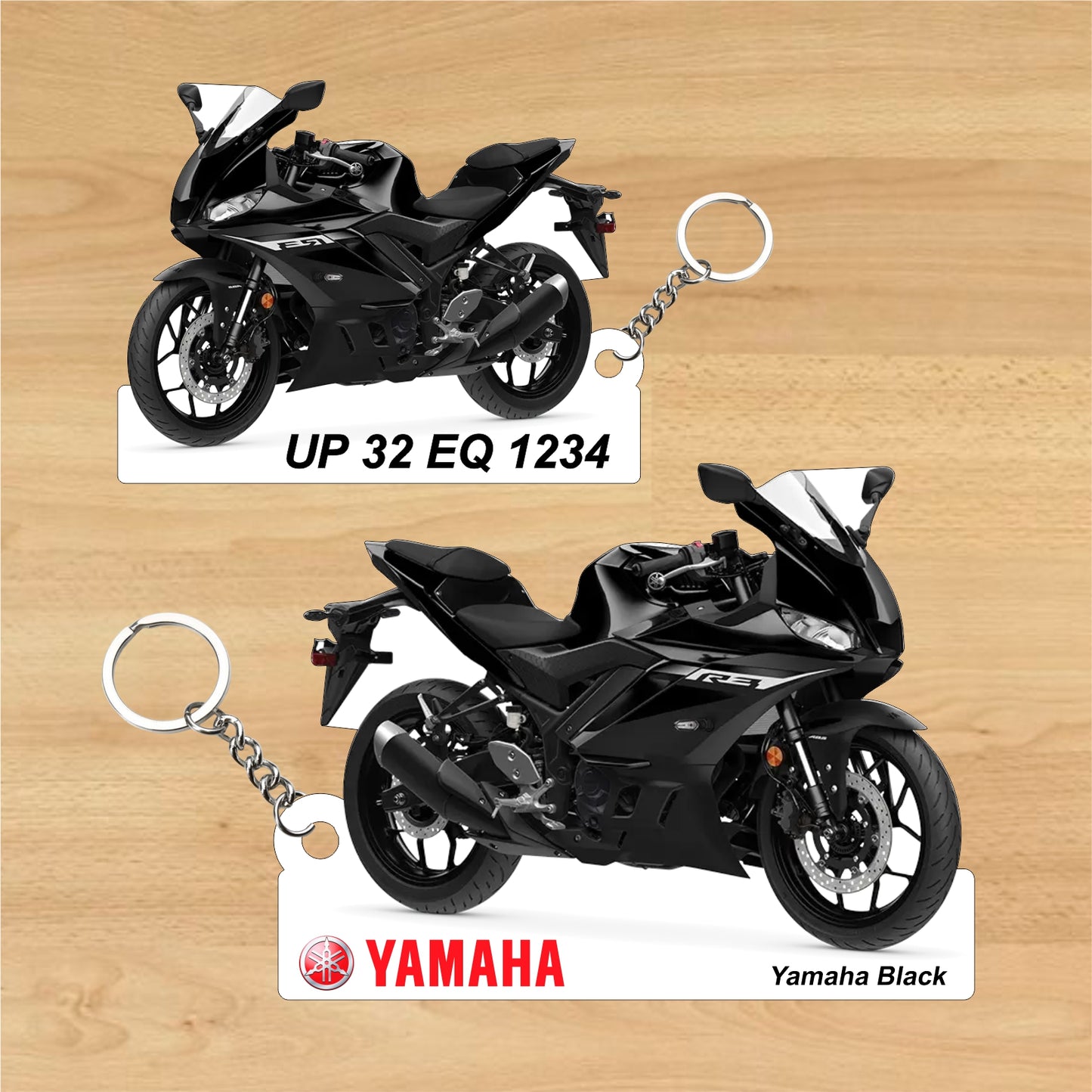 R3 - Personalized Yamaha Two-Sided Sublimation Keychain