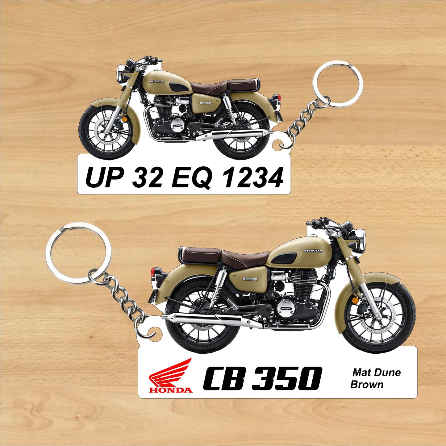 CB 350 - Personalized Honda Two-Sided Sublimation Keychain