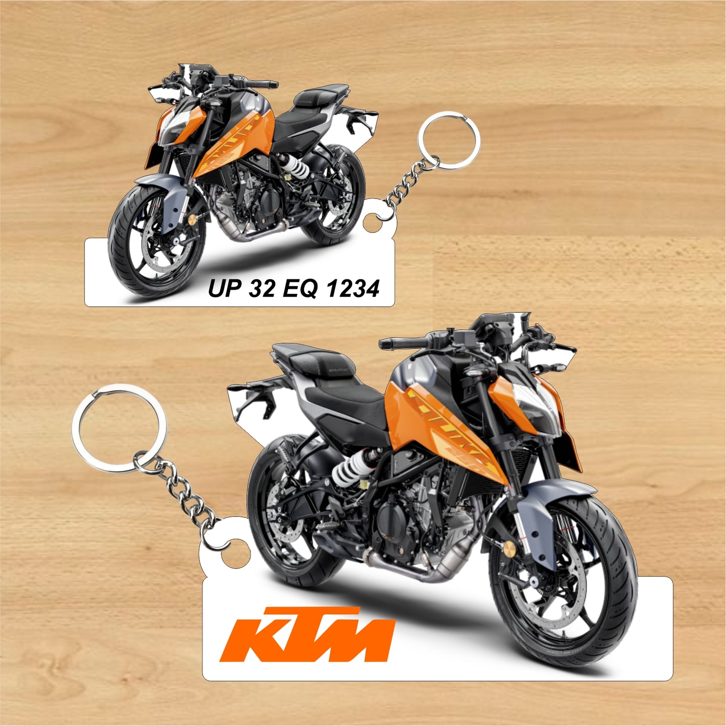 KTM 250 DUKE - Personalized KTM Two-Sided Sublimation Keychain