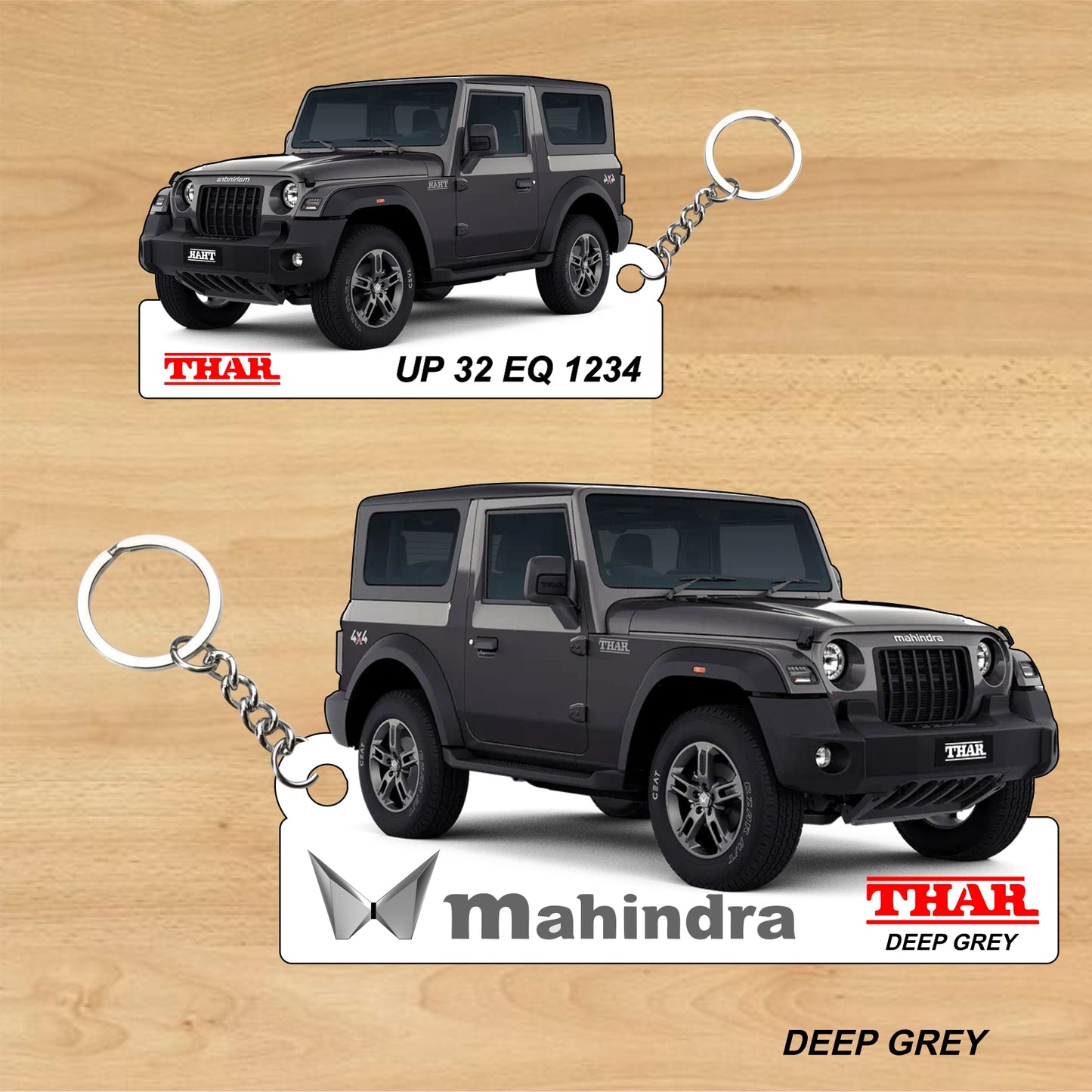 Thar - Personalized Mahindra Two-Sided Sublimation Keychain