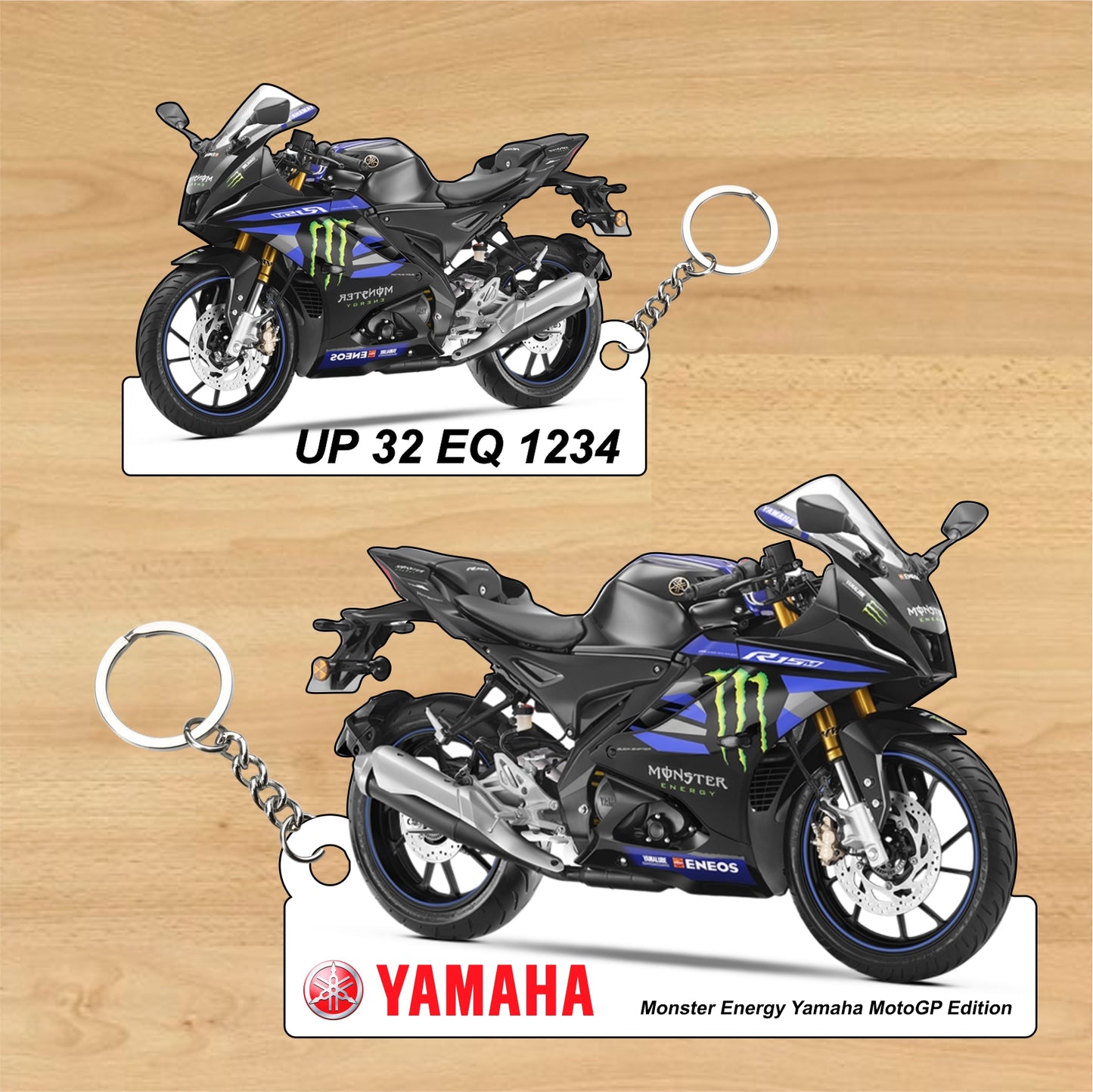 R15M - Personalized Yamaha Two-Sided Sublimation Keychain