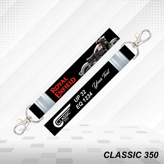 Classic 350 - Old Generation [2021] - Personalized Royal Enfield Keychain - Wood, Acrylic, Metal Printed