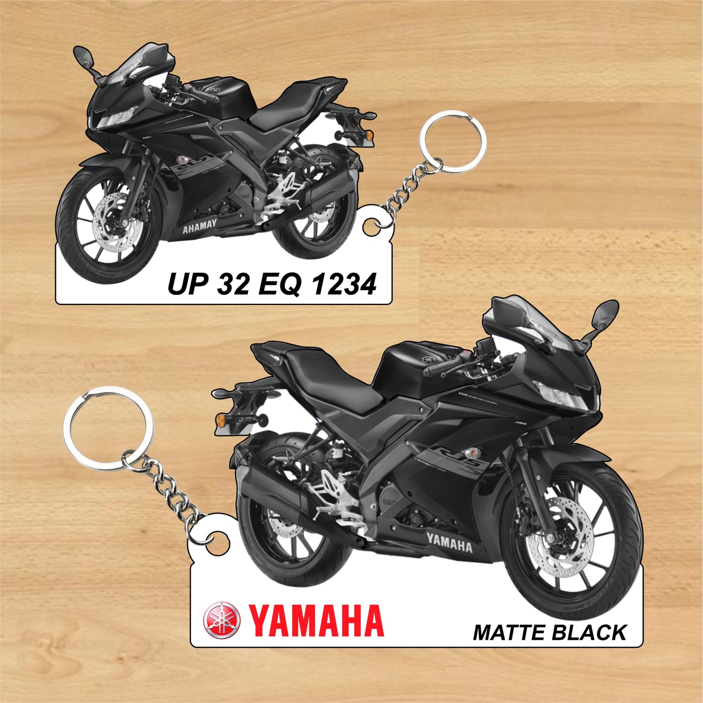 R15S - Personalized Yamaha Two-Sided Sublimation Keychain