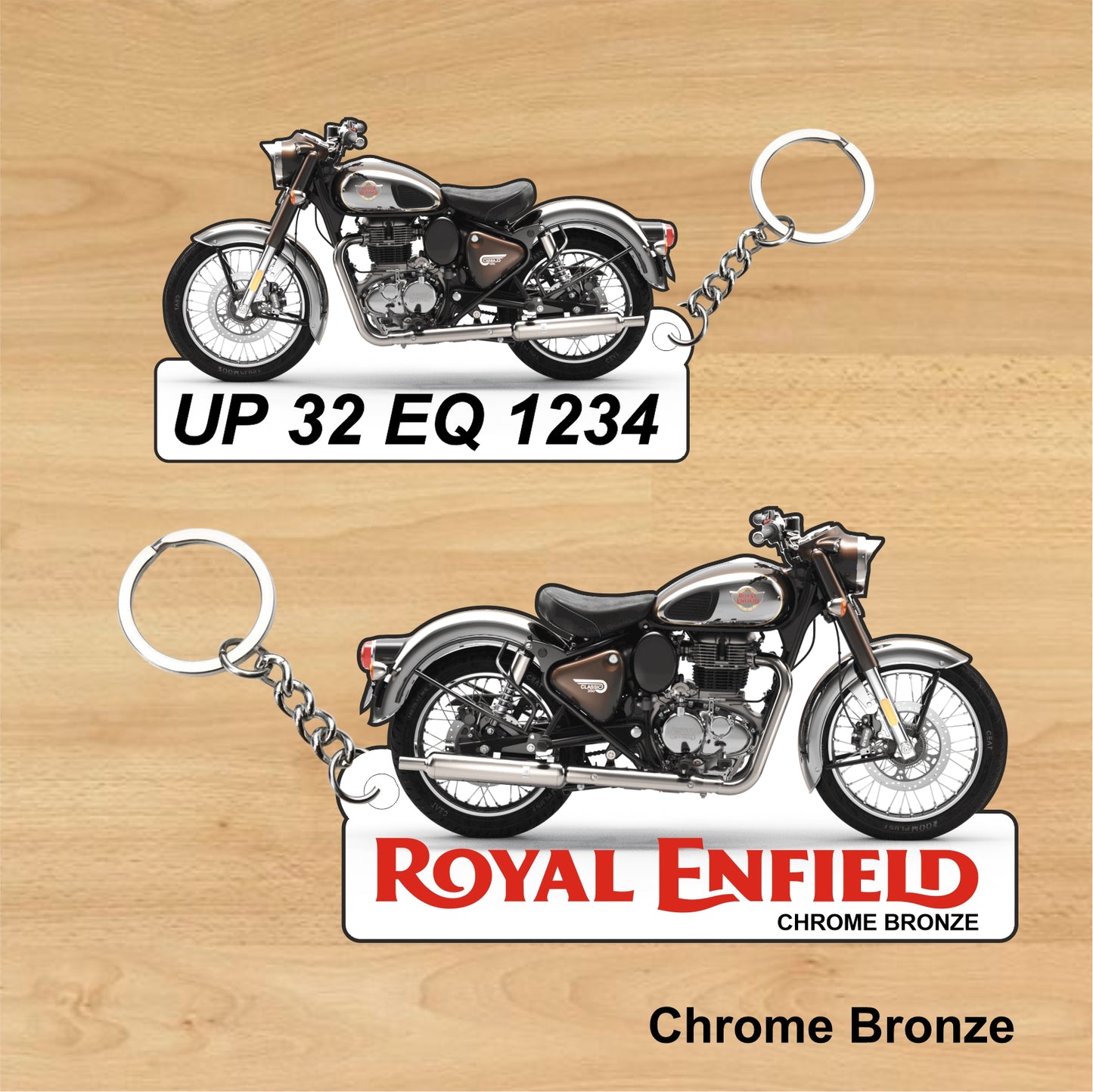 Classic 350 - Personalized Royal Enfield Two-Sided Sublimation Keychain