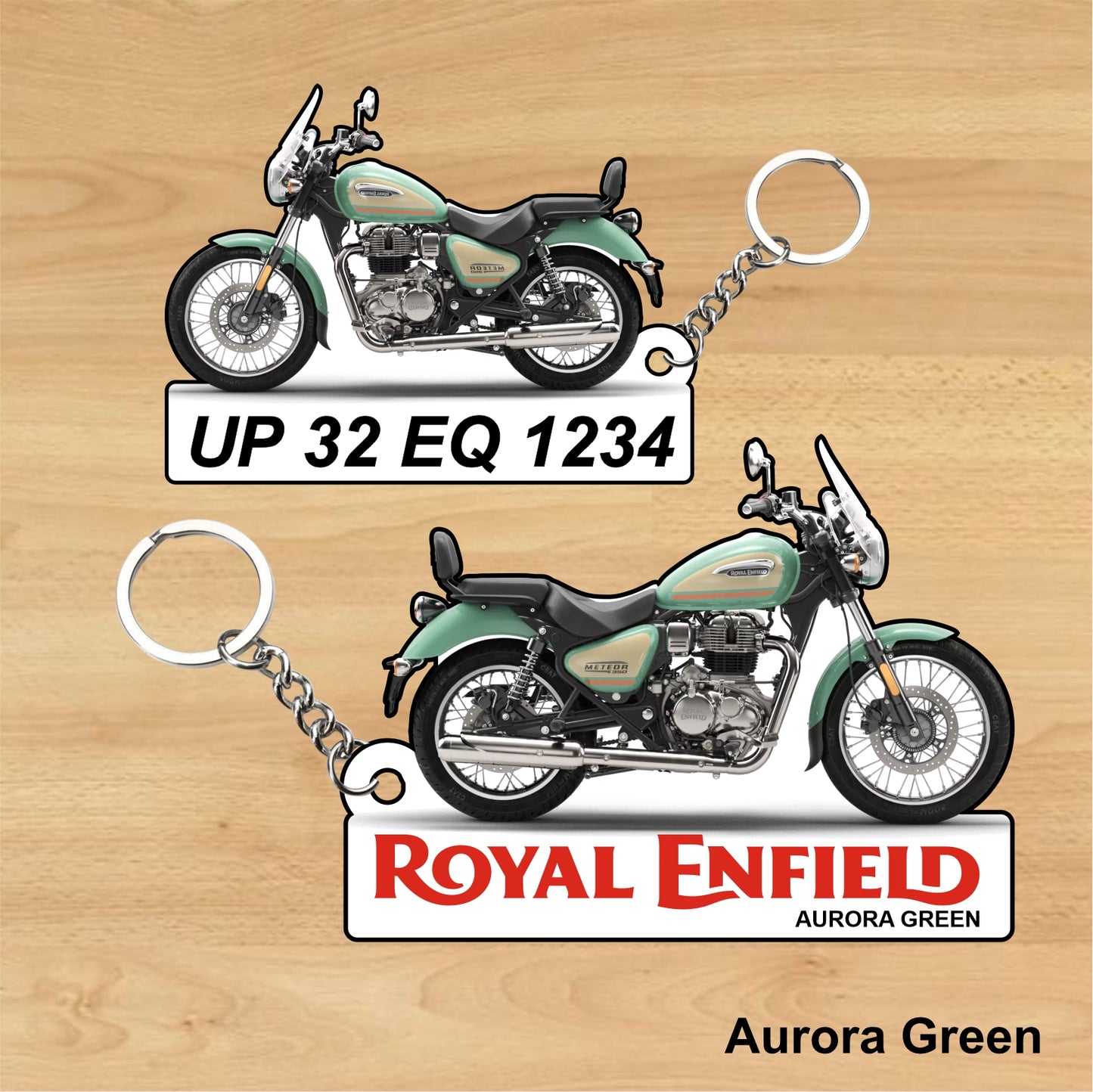 Meteor 350 - Personalized Royal Enfield Two-Sided Sublimation Keychain