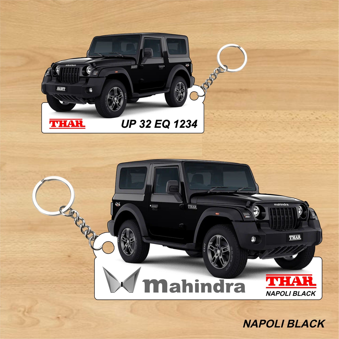 Thar - Personalized Mahindra Two-Sided Sublimation Keychain