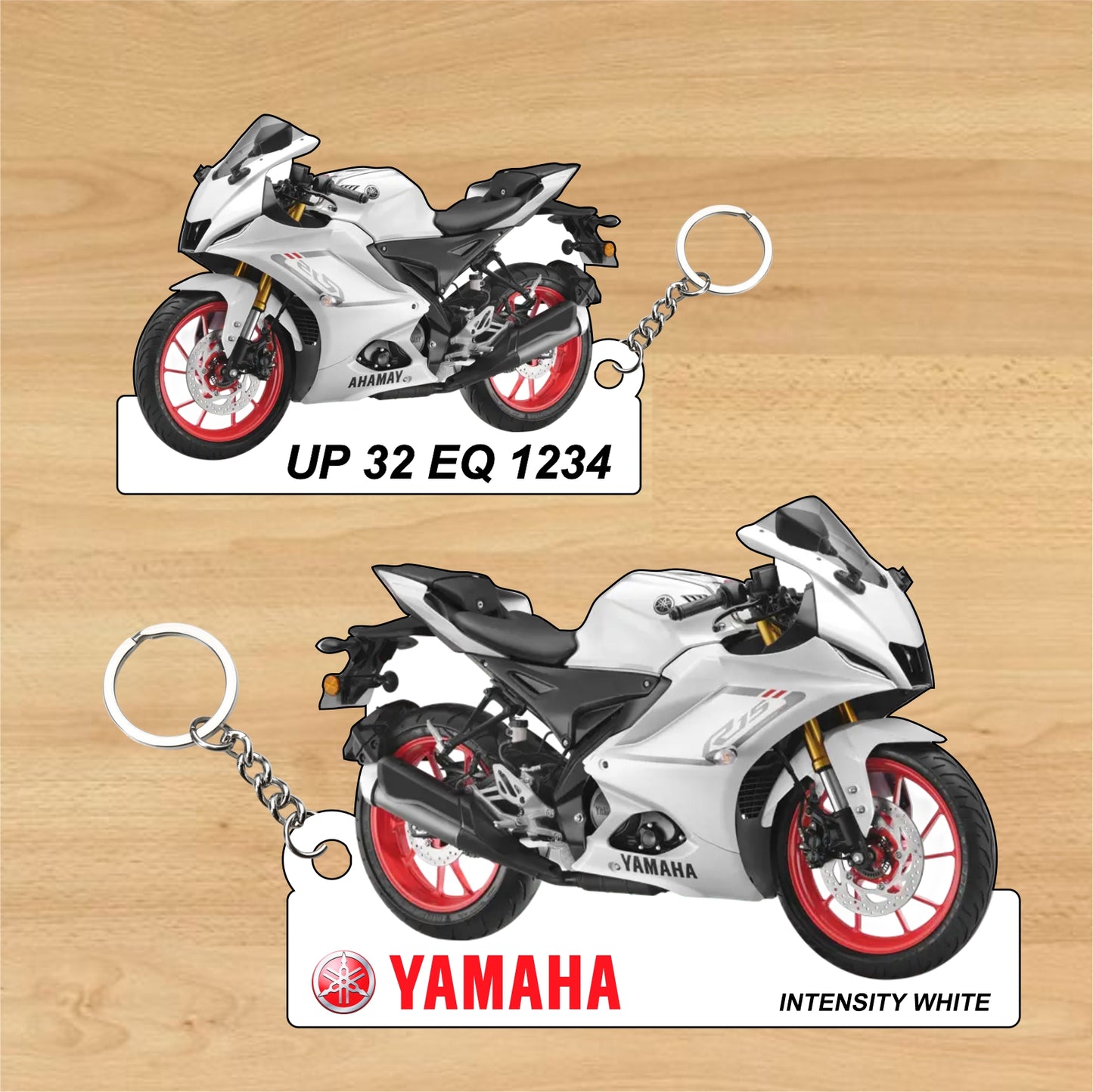 R15 V4 - Personalized Yamaha Two-Sided Sublimation Keychain