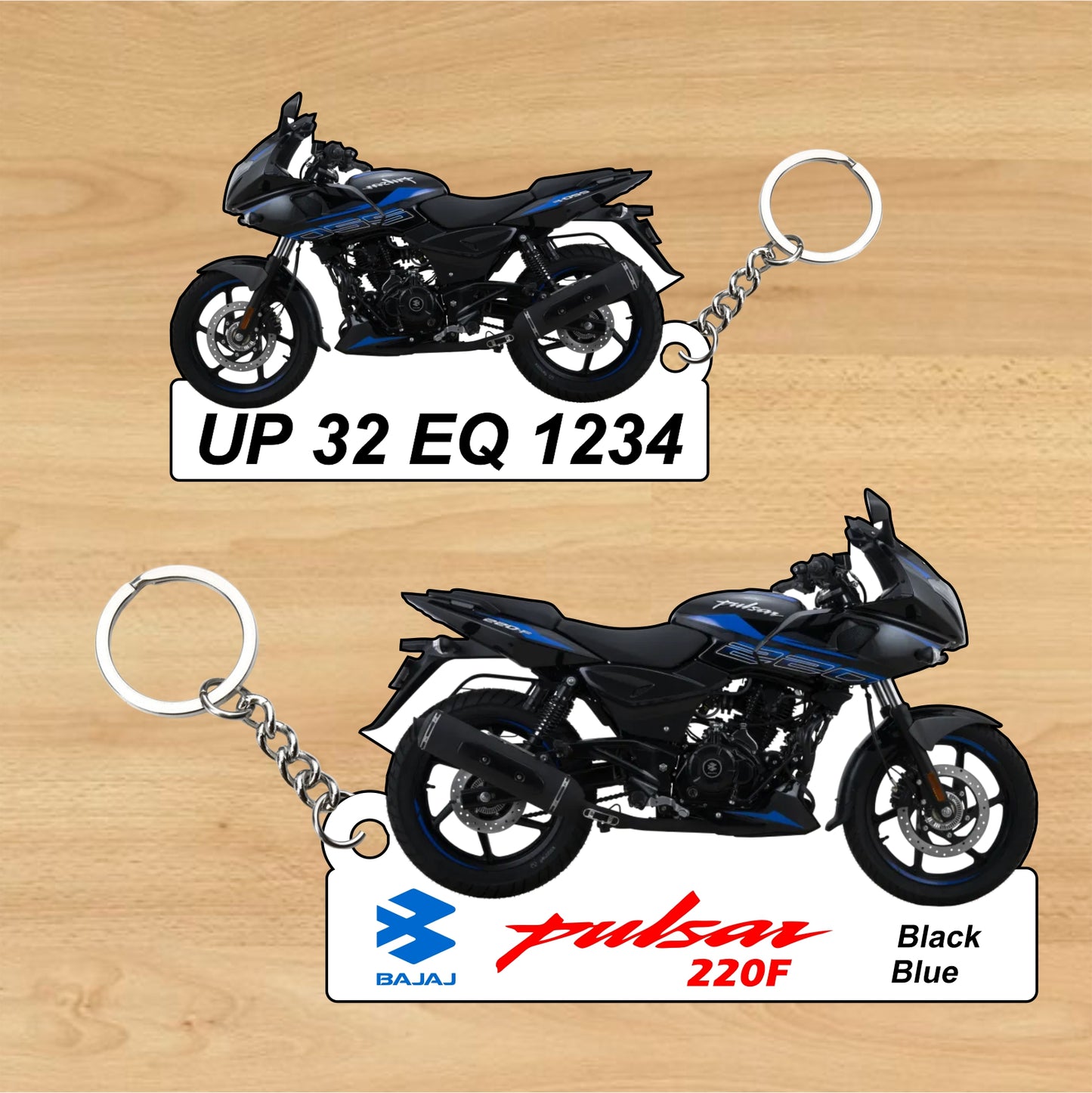 Pulsar 220F - Personalized Bajaj Two-Sided Sublimation Keychain