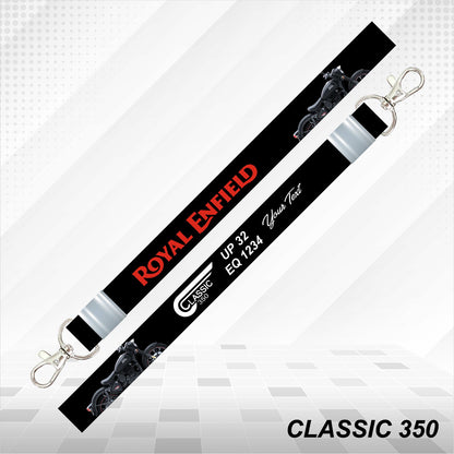 Classic 350 - Personalized Royal Enfield Printed Lanyard Keychain