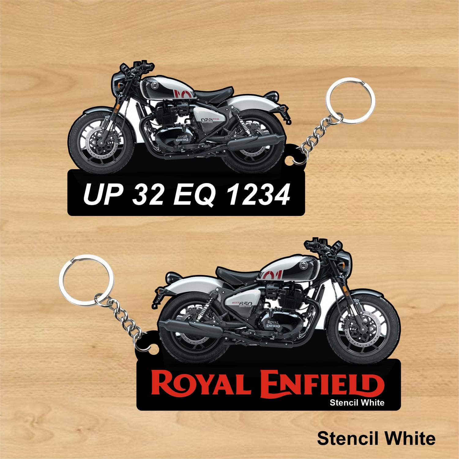 Shotgun 650 - Personalized Royal Enfield Two-Sided Sublimation Keychain