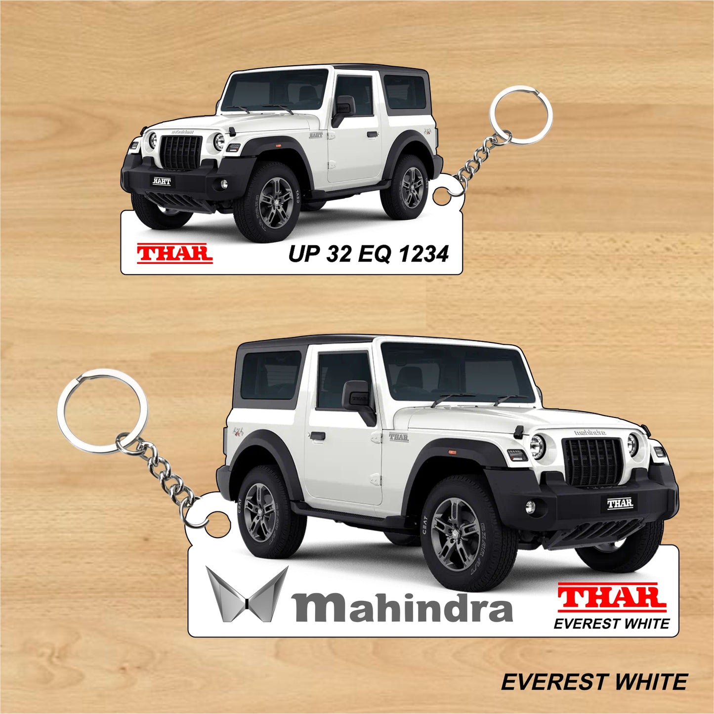 Thar - Personalized Mahindra Two-Sided Sublimation Keychain