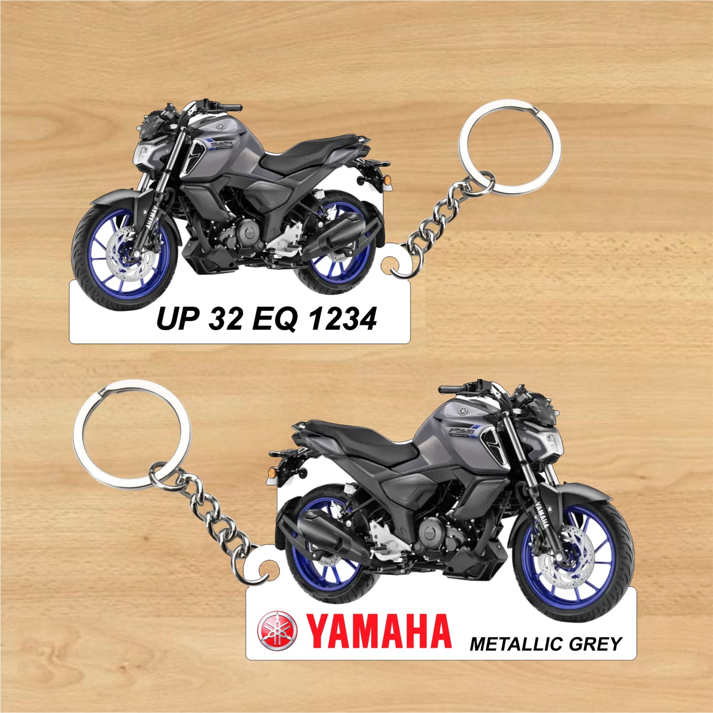 FZ-S Fi Ver 4.0 DLX - Personalized Yamaha Two-Sided Sublimation Keychain