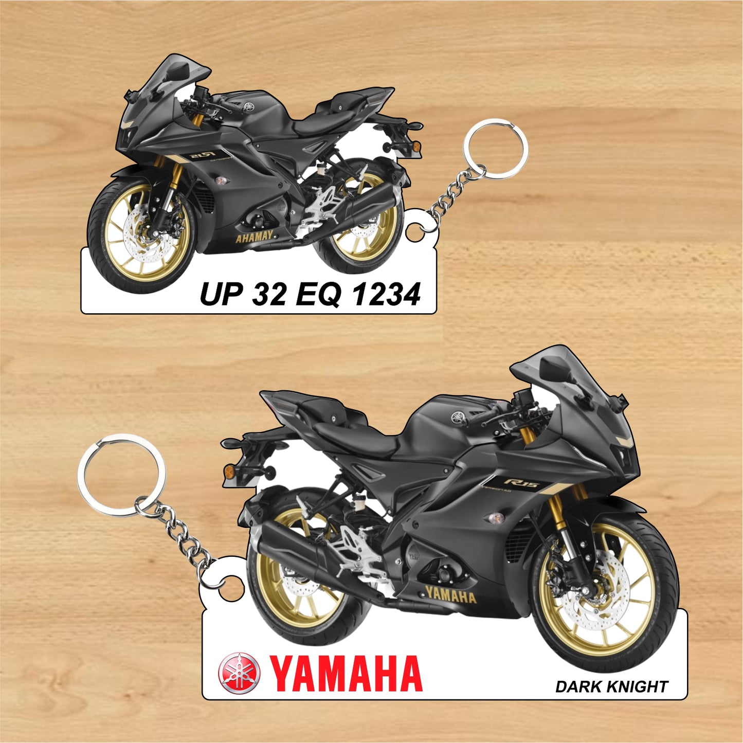 R15 V4 - Personalized Yamaha Two-Sided Sublimation Keychain