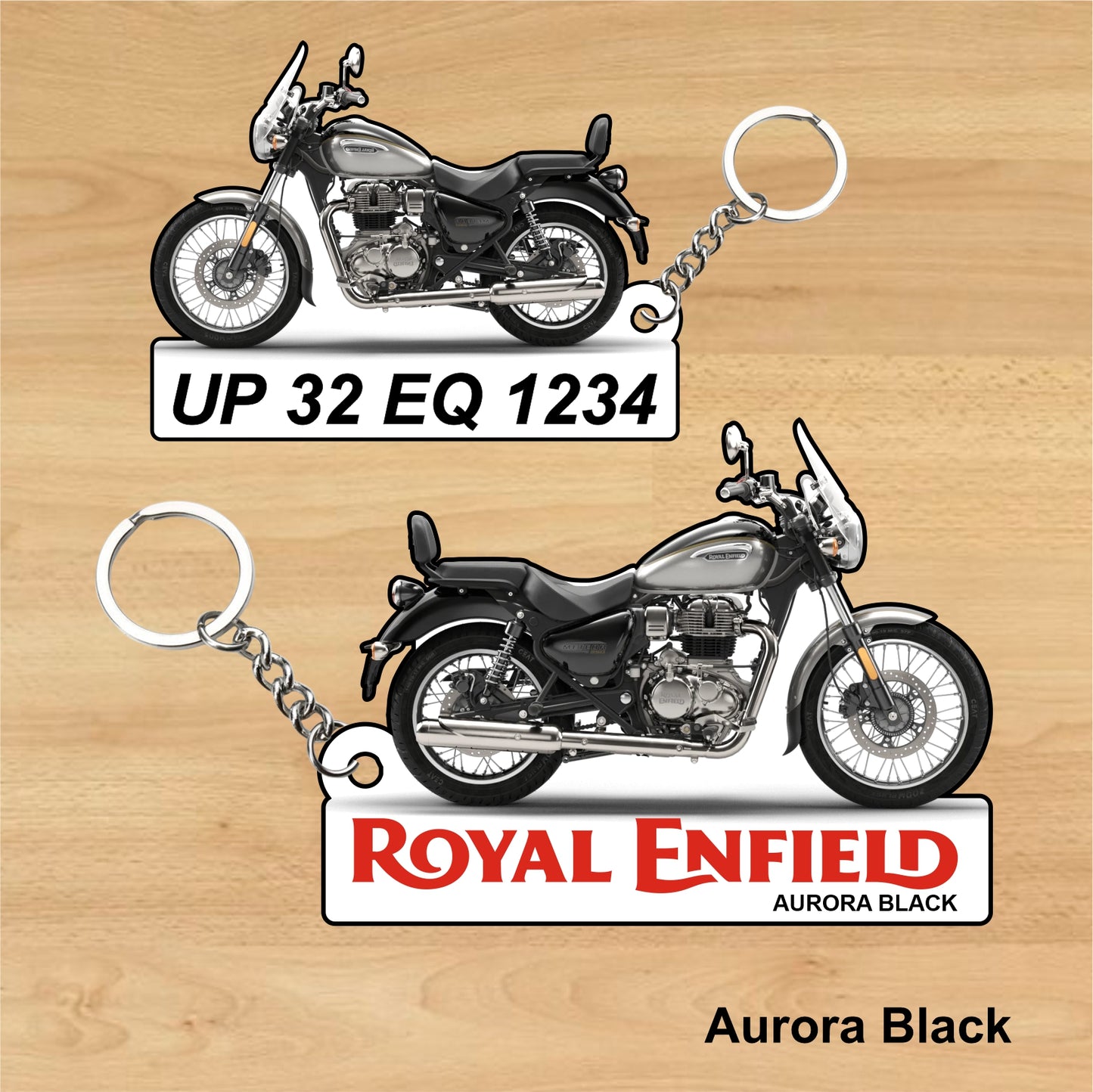 Meteor 350 - Personalized Royal Enfield Two-Sided Sublimation Keychain