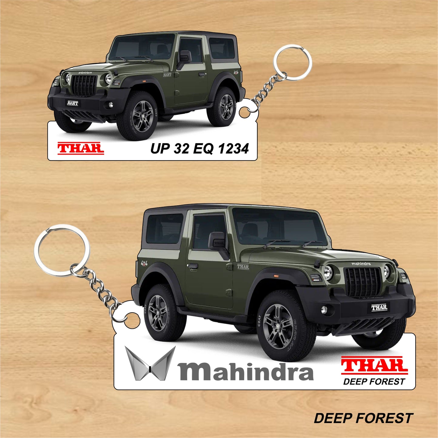 Thar - Personalized Mahindra Two-Sided Sublimation Keychain