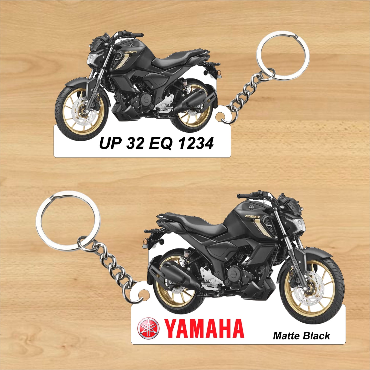 FZ-S Fi Ver 4.0 DLX - Personalized Yamaha Two-Sided Sublimation Keychain