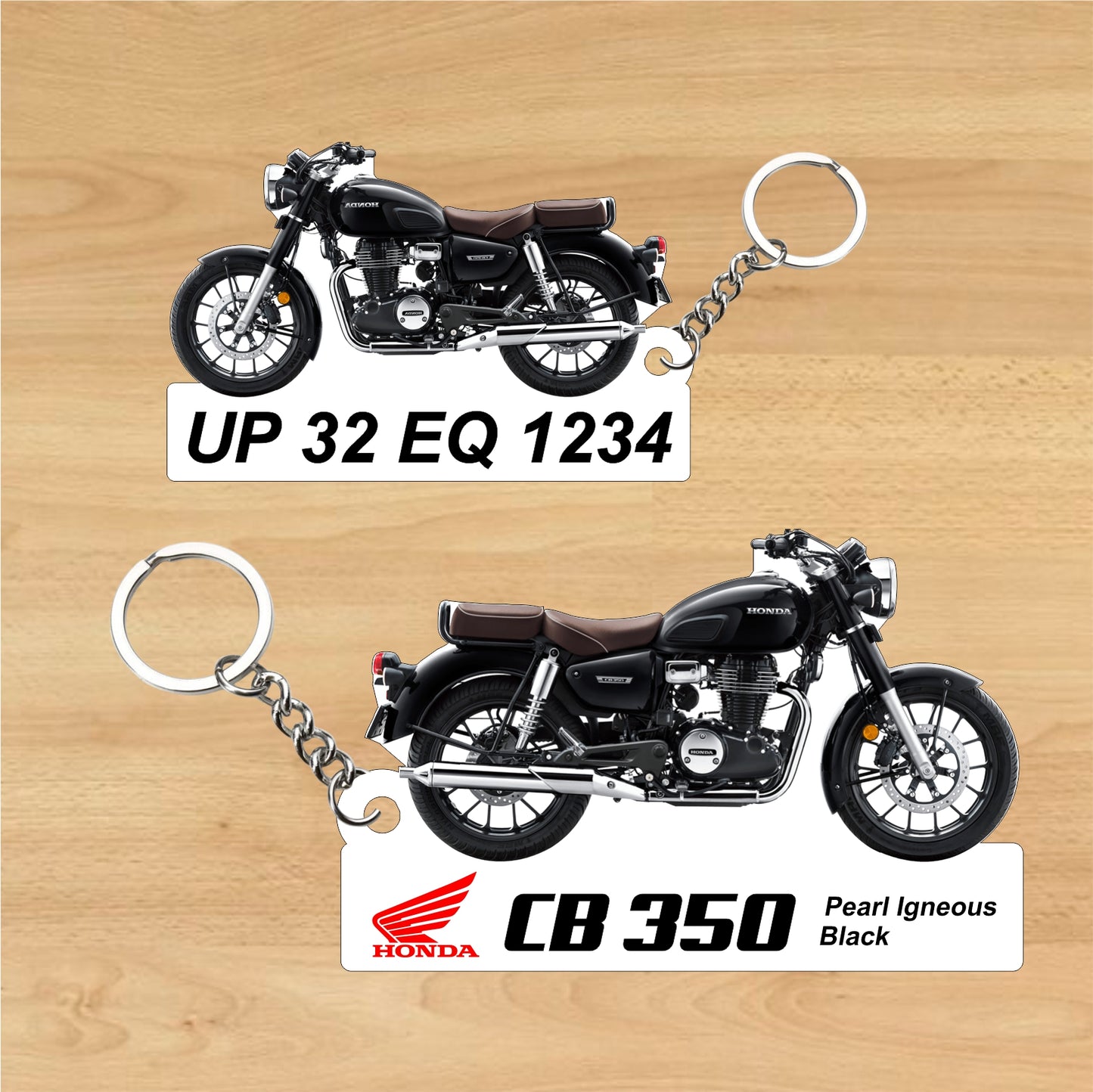 CB 350 - Personalized Honda Two-Sided Sublimation Keychain