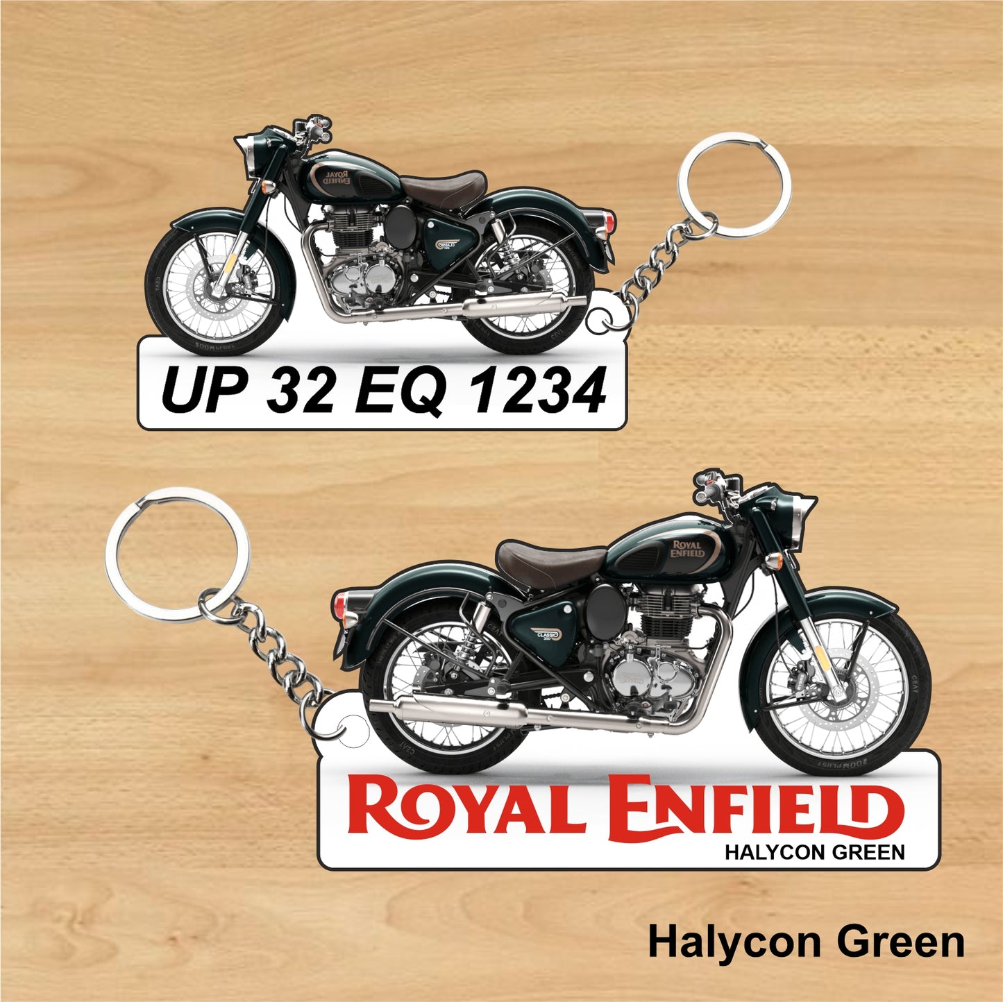 Classic 350 - Personalized Royal Enfield Two-Sided Sublimation Keychain