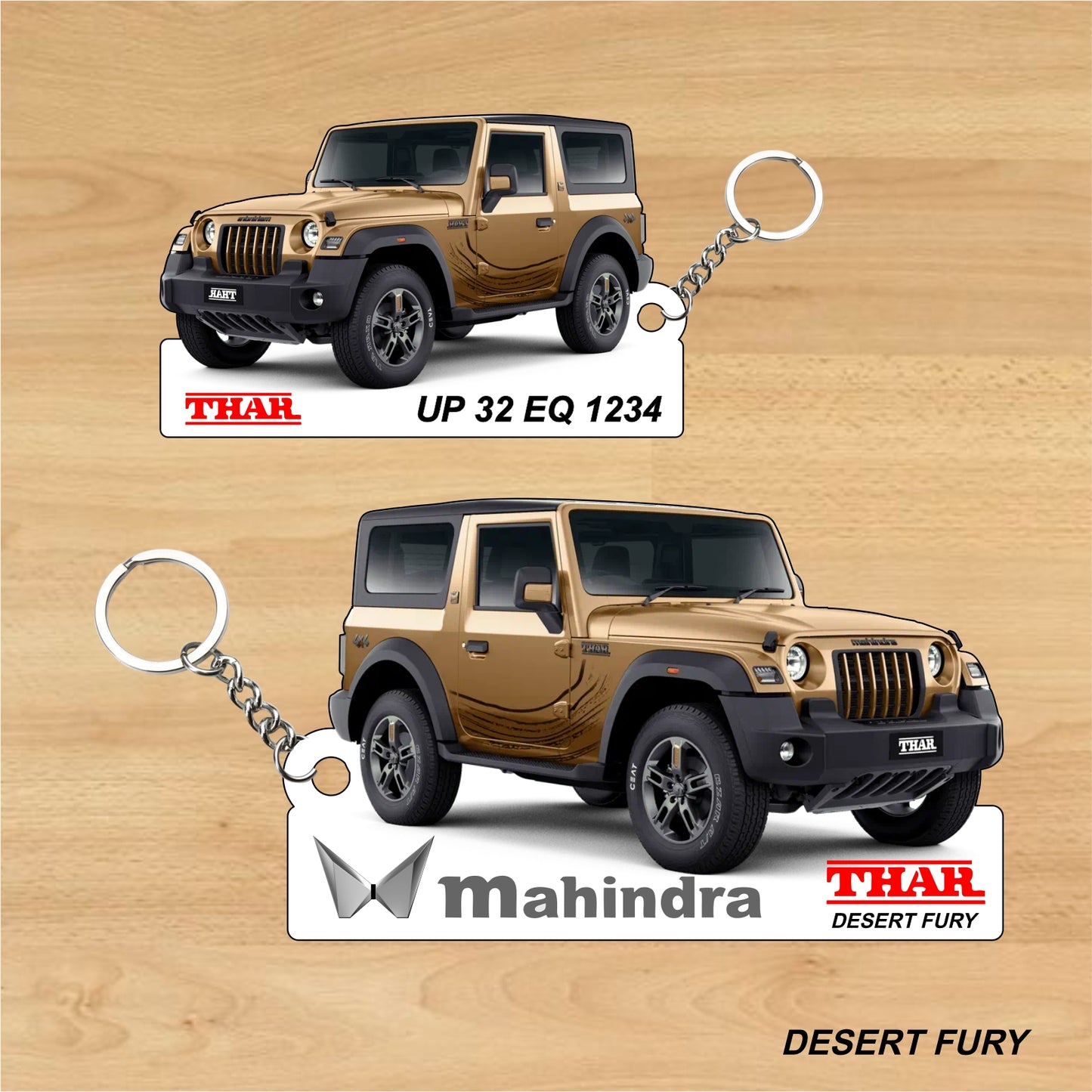 Thar - Personalized Mahindra Two-Sided Sublimation Keychain