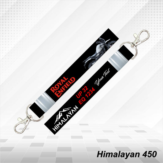 New Himalayan 450 -Personalized Printed Lanyard keychain Holder Multicolored (20mm)
