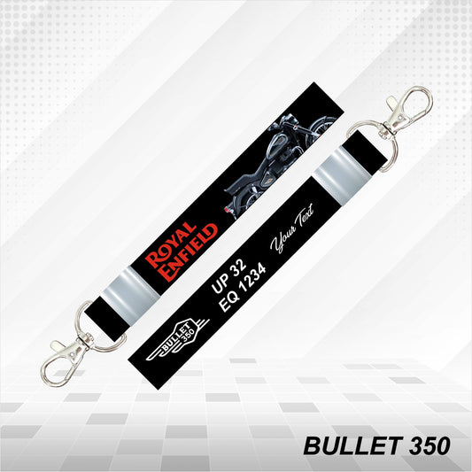 Bullet 350 - Personalized Royal Enfield Keychain - Wood, Acrylic, Metal Printed