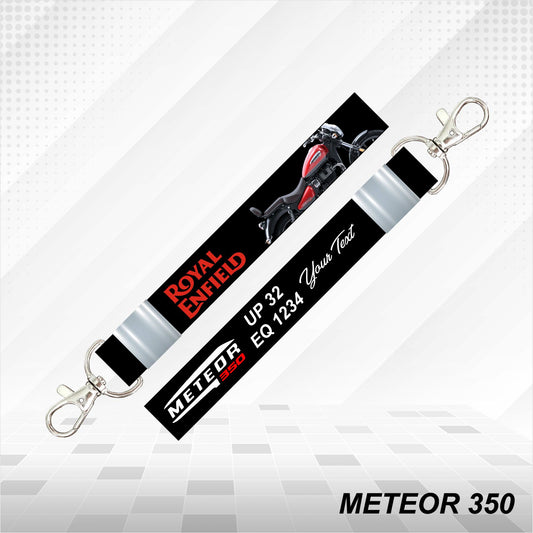 Meteor 350 - Personalized Printed Lanyard keychain Holder Multicolored (20mm)