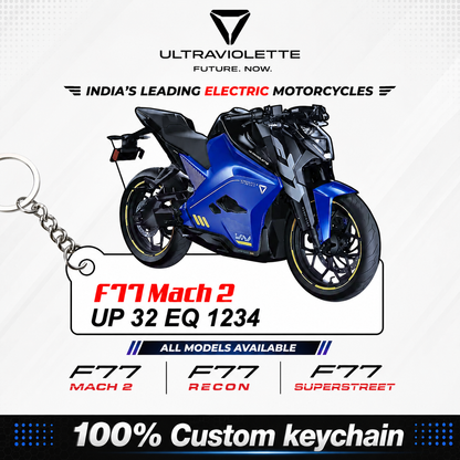 Ultraviolette Bikes - All Models - Personalized Ultraviolette Printed Keychain