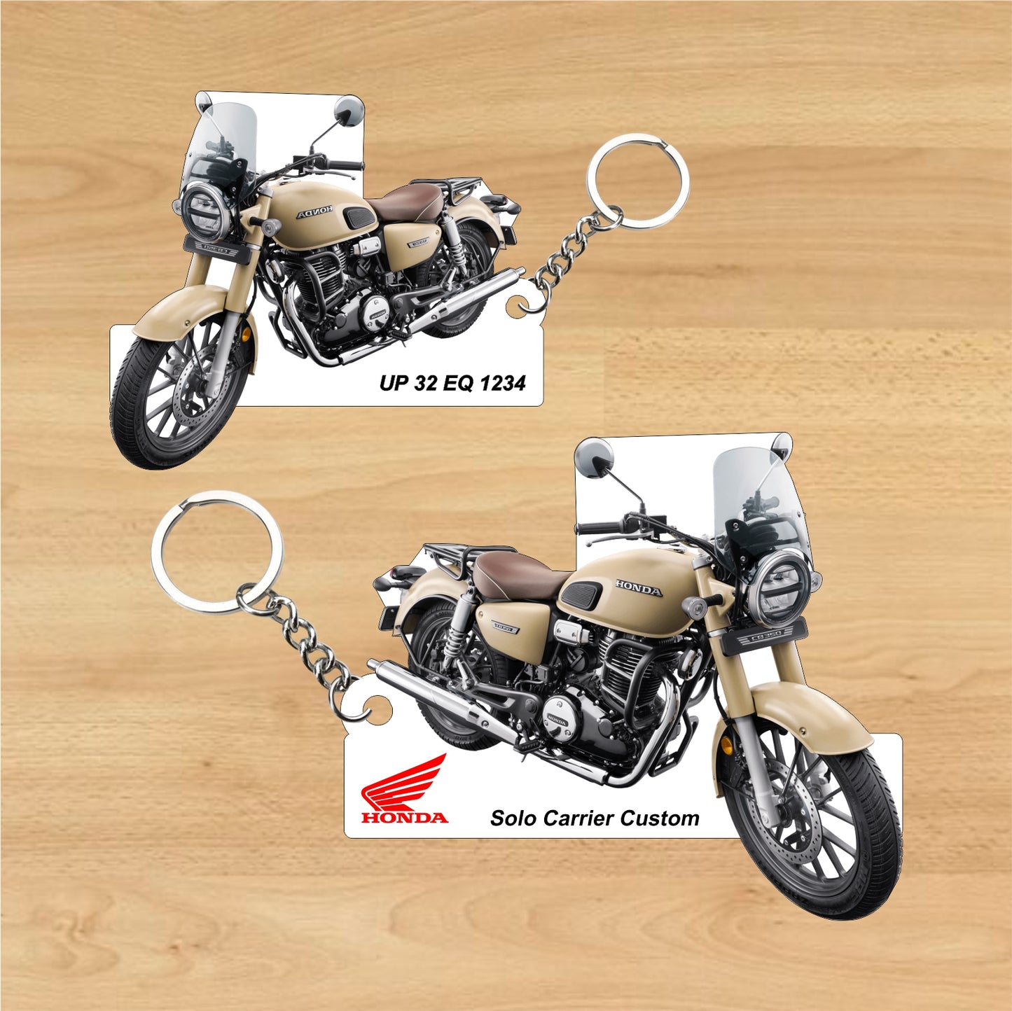 CB 350 - Personalized Honda Two-Sided Sublimation Keychain