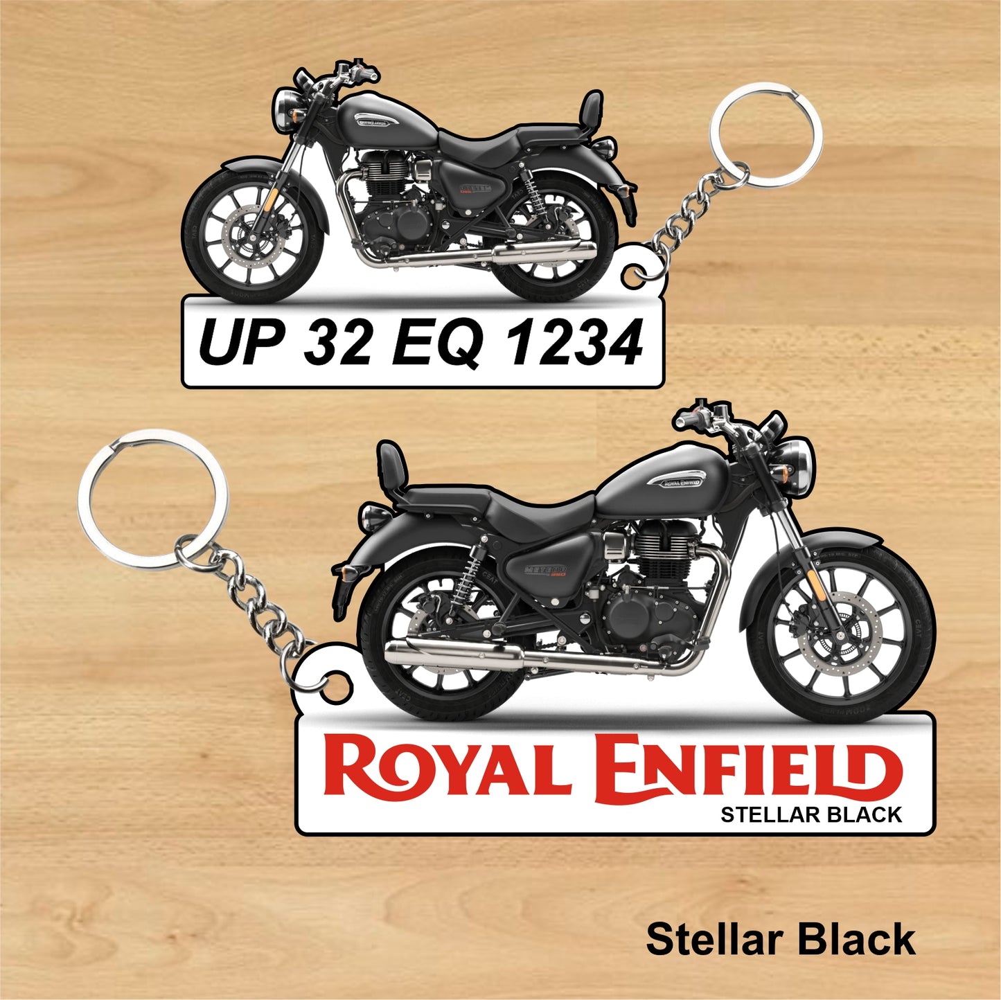 Meteor 350 - Personalized Royal Enfield Two-Sided Sublimation Keychain