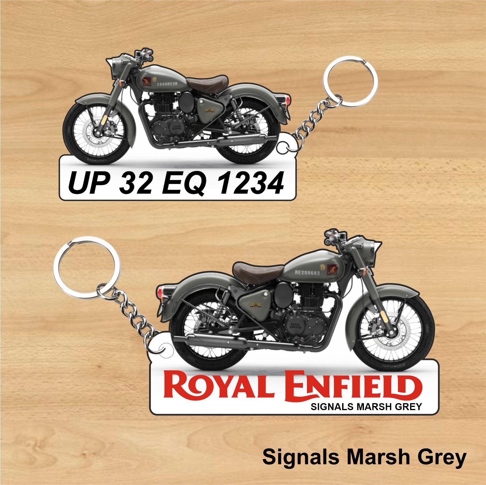 Classic 350 - Personalized Royal Enfield Two-Sided Sublimation Keychain