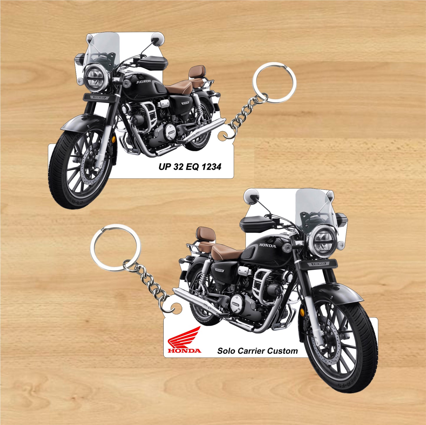 CB 350 - Personalized Honda Two-Sided Sublimation Keychain