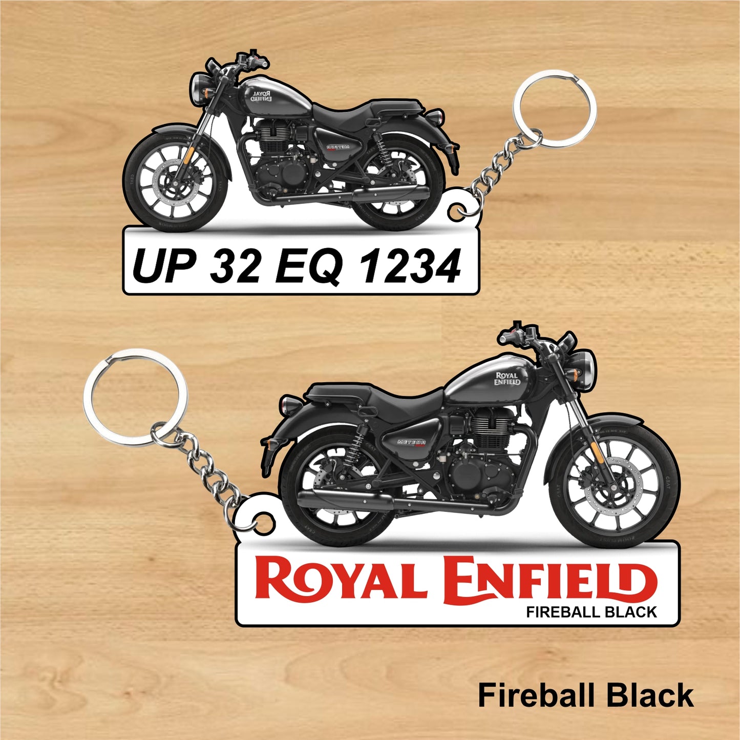 Meteor 350 - Personalized Royal Enfield Two-Sided Sublimation Keychain