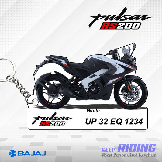 Pulsar RS 200 - Personalized Bajaj Keychain - Wood, Acrylic, Metal Printed