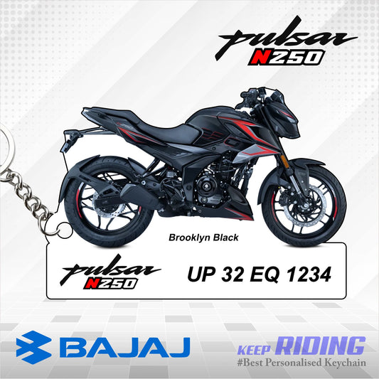 Pulsar N 250 - Personalized Bajaj Keychain - Wood, Acrylic, Metal Printed