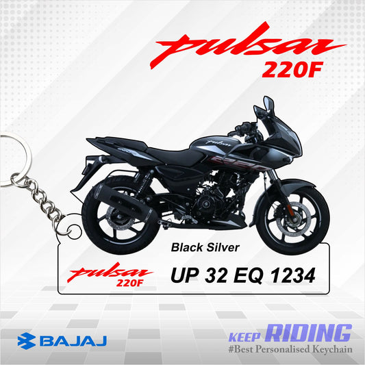 Pulsar 220F - Personalized Bajaj Keychain - Wood, Acrylic, Metal Printed