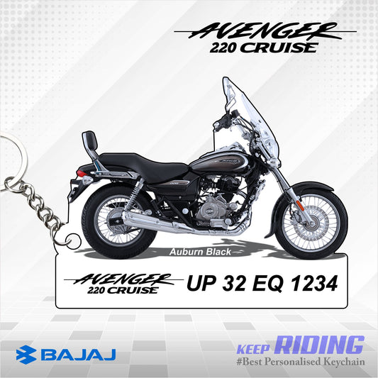 Avenger 220 Cruise - Personalized Bajaj Keychain - Wood, Acrylic, Metal Printed