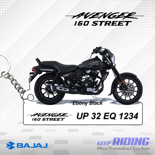 Avenger 160 Street - Personalized Bajaj Keychain - Wood, Acrylic, Metal Printed
