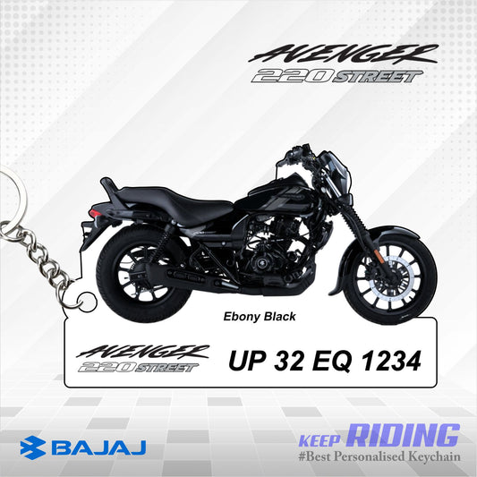 Avenger 220 Street - Personalized Bajaj Keychain - Wood, Acrylic, Metal Printed