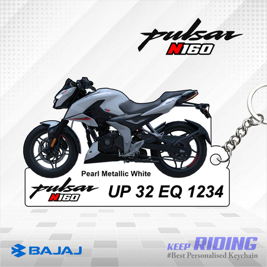Pulsar N 160 - Personalized Bajaj Keychain - Wood, Acrylic, Metal Printed